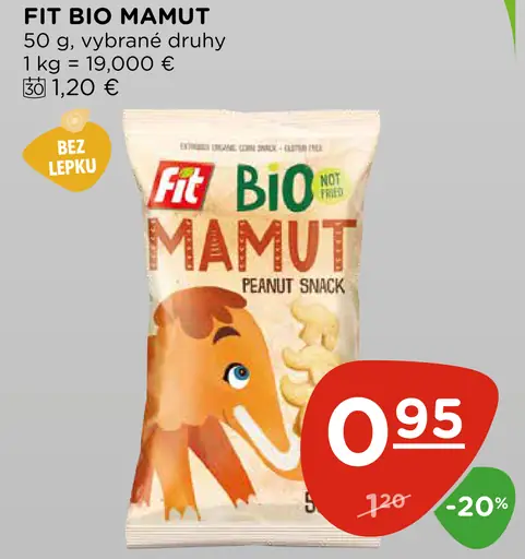 Fit Bio Mamut arašidový snack
