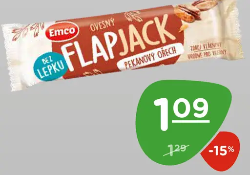 Flapjack tyčinka ovsený pekanový orech