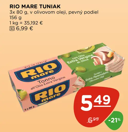 Rio Mare Tuniak v olivovom oleji