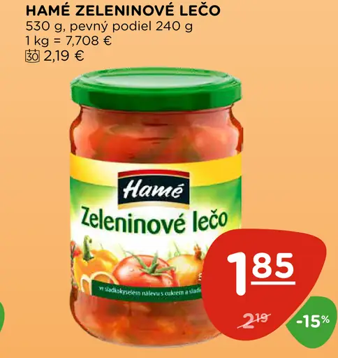 Hamé zeleninové lečo