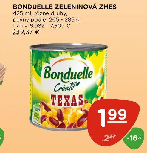 Bonduelle zeleninová zmes Texas