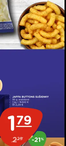 Jaffa Buttons sušienky arašidové
