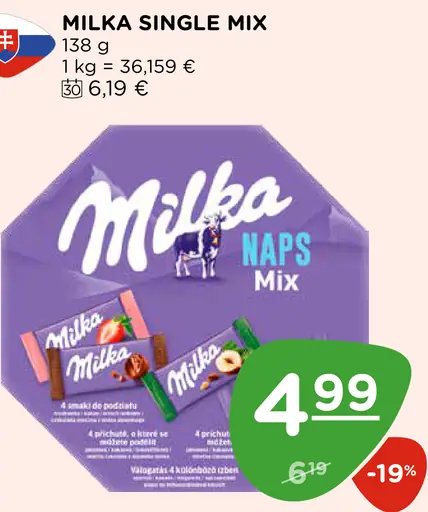 Milka Single Mix čokoládové tyčinky