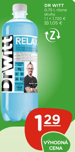 Dr Witt Relax nealkoholický nápoj rôzne druhy