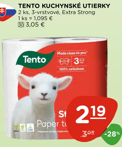 Tento kuchynské utierky 3-vrstvové Extra Strong