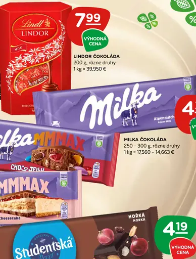 Lindt Lindor Horká čokoláda s jemnou náplňou
