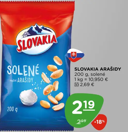Slovakia arašidy solené