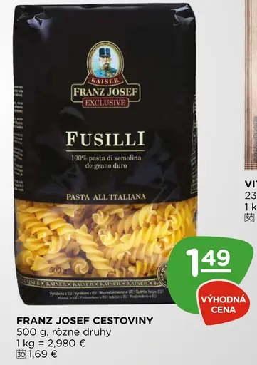 Franz Josef cestoviny fusilli