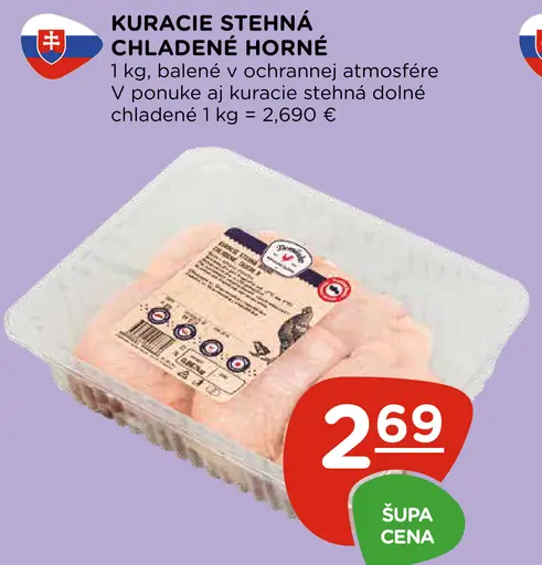 Kuracie stehná chladené horné