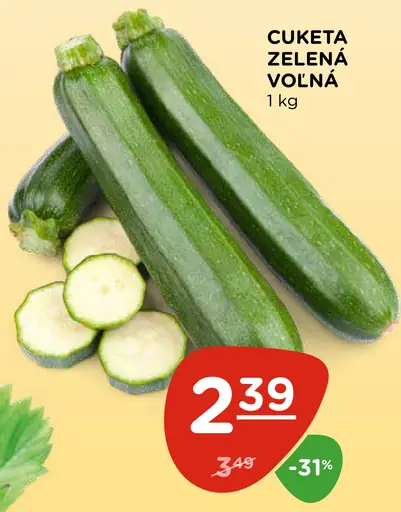 Cuketa zelená voľná