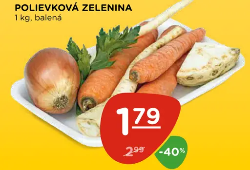 Polievková zelenina balená
