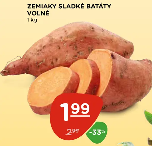 Zemiaky sladké batáty voľné