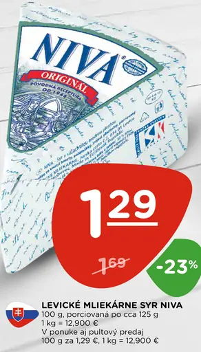 Tekovské mliekarne syr Niva porciovaný