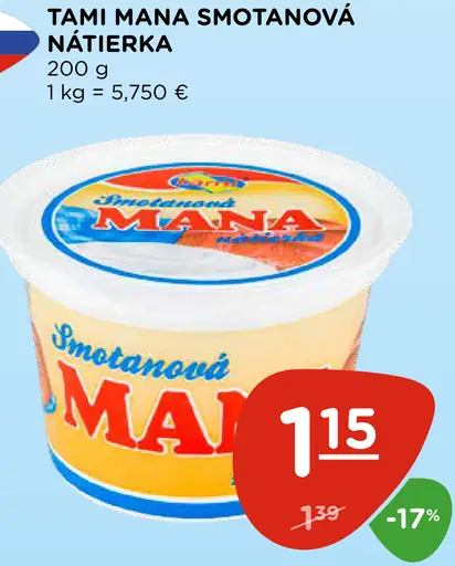 Tami Mana Smotanová nátierka