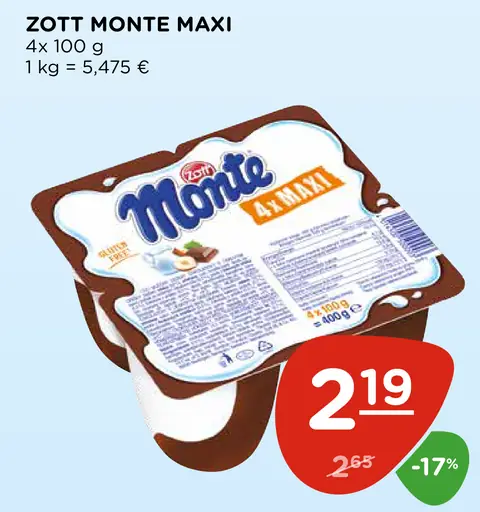 Zott Monte Maxi dezert