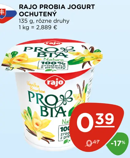 Rajo Probia Jogurt ochutený