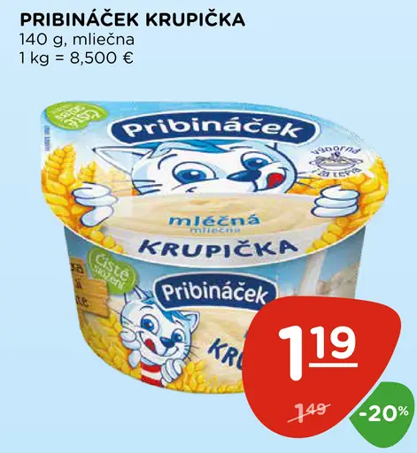 Pribináček Mliečna krupička