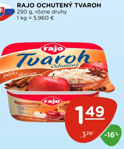 Rajo tvaroh ochutený