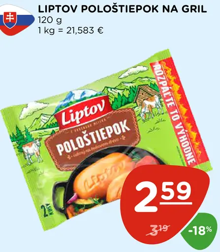 Liptov Pološtiepok na gril
