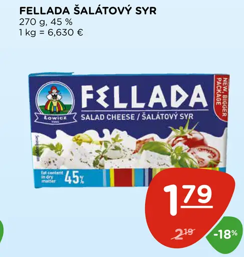 Fellada šalátový syr