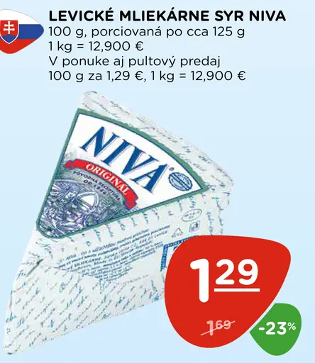 LEVICKÉ MLIEKÁRNE Syr Niva