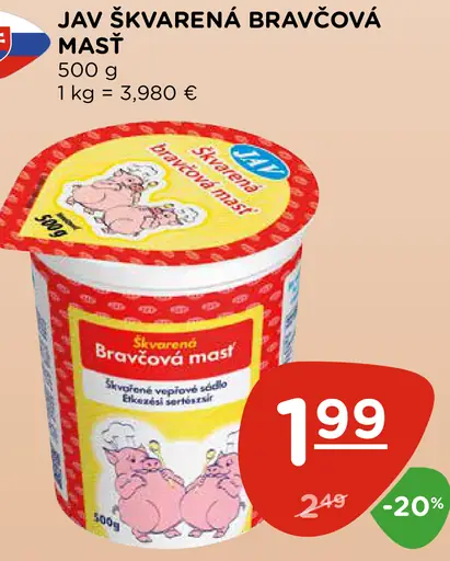 Jav škvarková bravčová masť