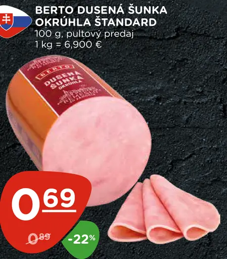 Berto Dušená šunka okrúhla štandard