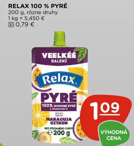 Relax 100% ovocné pyré