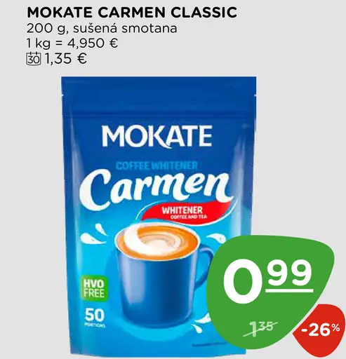 Mokate Carmen Classic sušená smotana do kávy