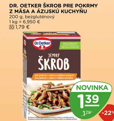Dr. Oetker škrob pre pokrmy z mäsa a ázijskú kuchyňu bezlepkový