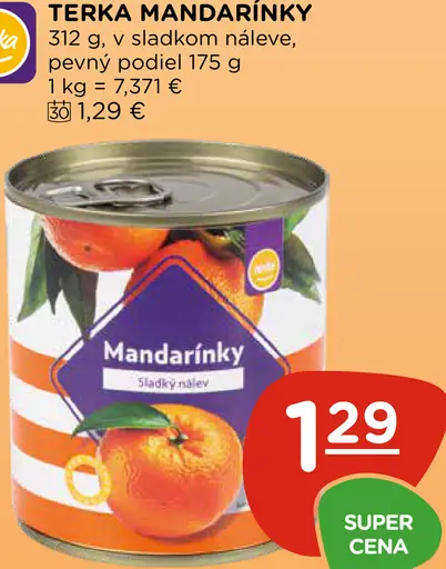 Terka mandarínky v sladkom náleve