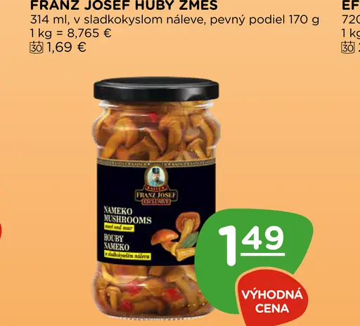 Franz Josef huby zmes v sladkokyslom náleve