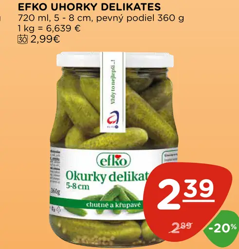 Efko uhorky delikates 5-8 cm