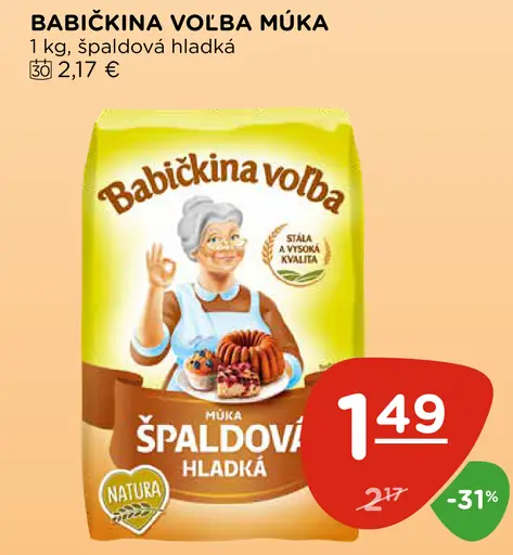 Babičkina Voľba Múka špaldová hladká