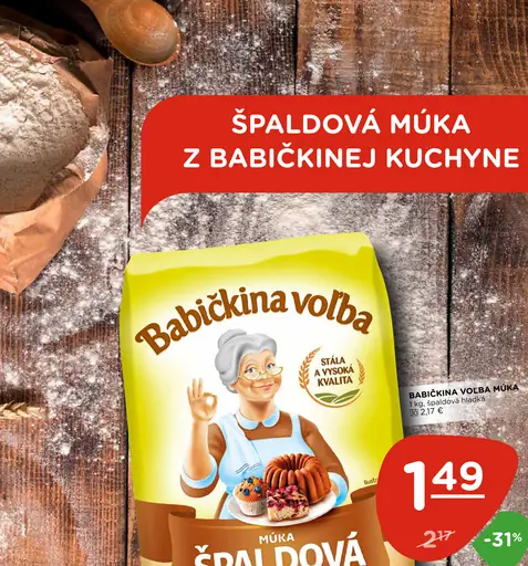 Babičkina Voľba Múka špaldová hladká