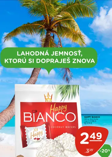 FLIS Happy Bianco kokosové wafers