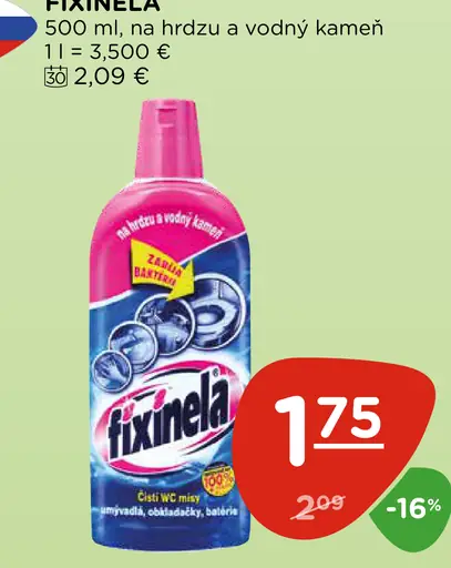 Fixinela čistič na hrdzu a vodný kameň