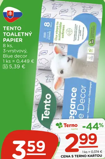 Tento toaletný papier 3-vrstvový Elegance Blue Decor