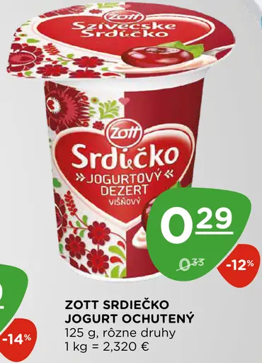 Zott Srdiečko jogurtový dezert