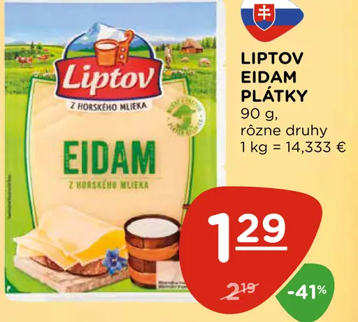 Liptov Eidam plátky