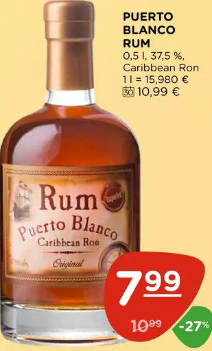 Puerto Blanco rum Caribbean Ron