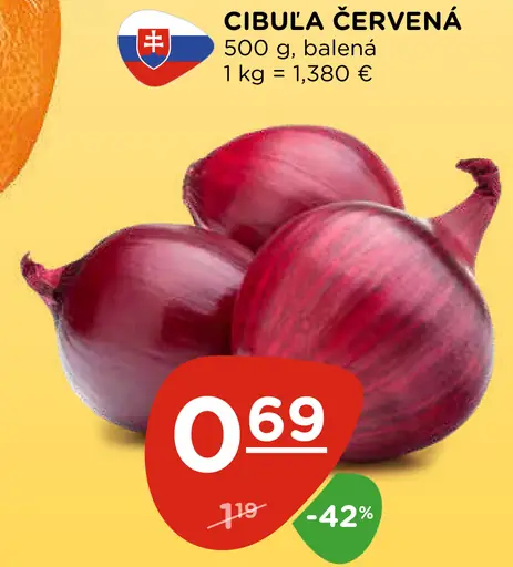 Cibuľa červená balená