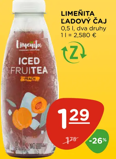 Limeñita ľadový čaj iced fruitea dva druhy
