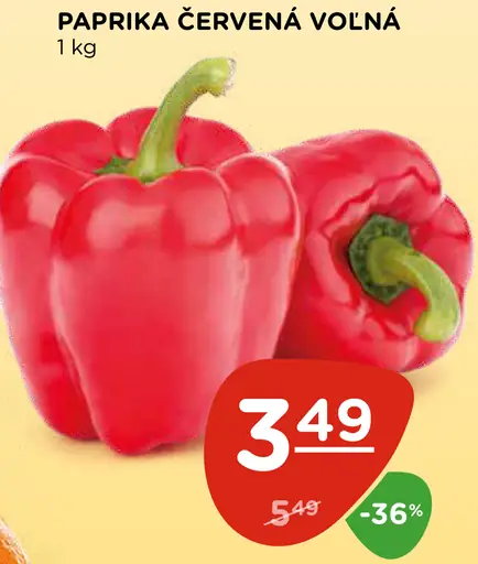 Paprika červená voľná