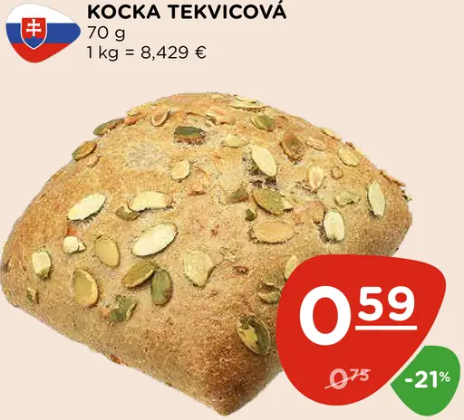 Kocka tekvicová pečivo