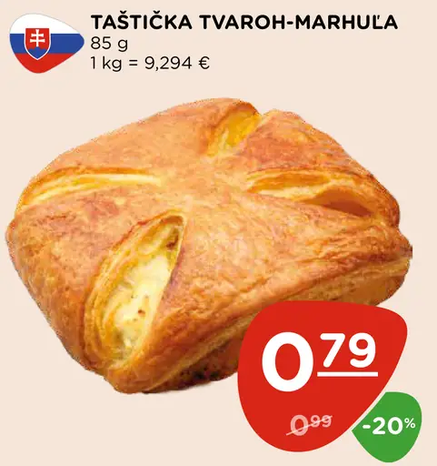 Taštička tvaroh-marhuľa