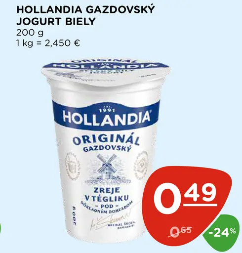 Hollandia Gazdovský biely jogurt