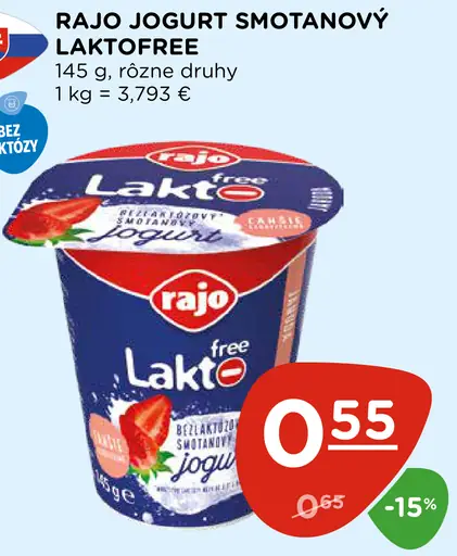 Rajo Smotanový jogurt laktofree