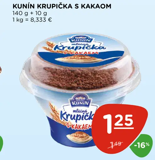 Kunín Krupička s kakaom