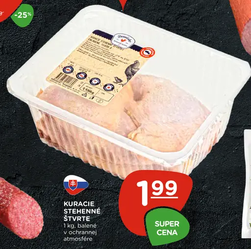 Kuracie stehnenné štvrte balené v ochrannej atmosfére